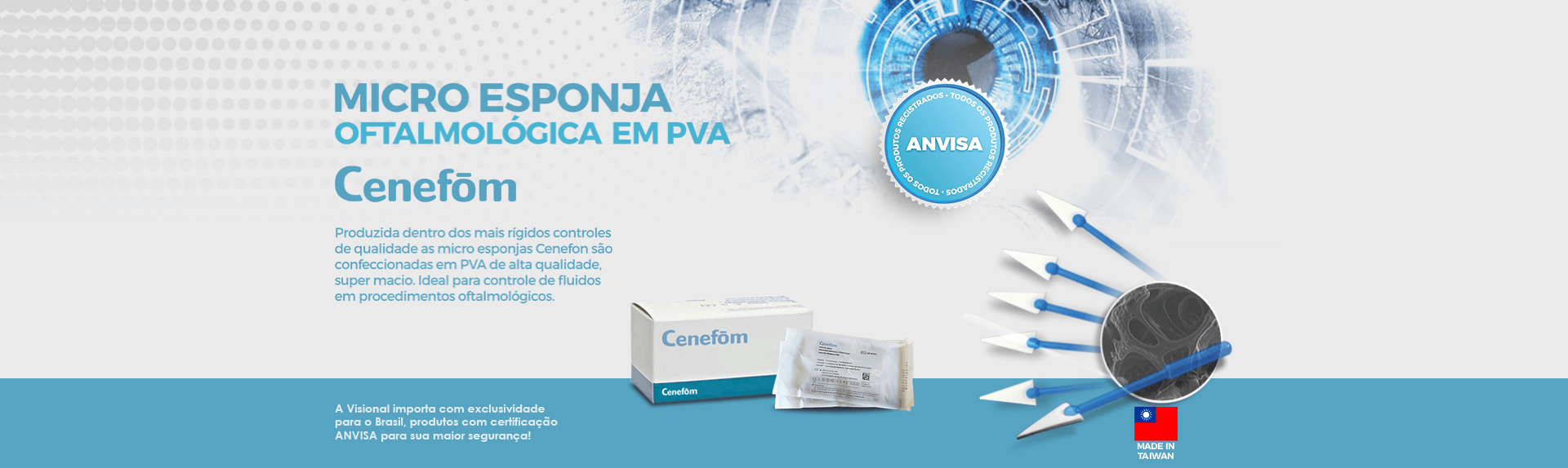 Cenefom - Micro esponja oftalmologica em pva